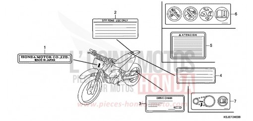 CAUTION LABEL CRF100FA de 2010
